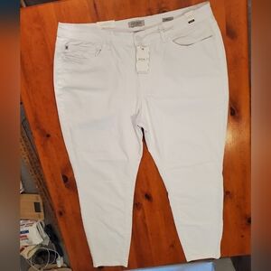 NWT Judy Blue White Skinny Fit Jeans Pants  Mid Rise Size 22W Style JB8460